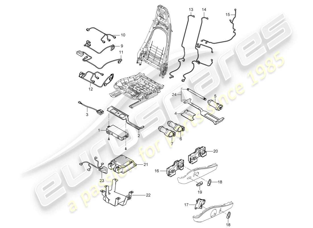 a part diagram from the porsche 2008 (987 boxster) parts catalogue