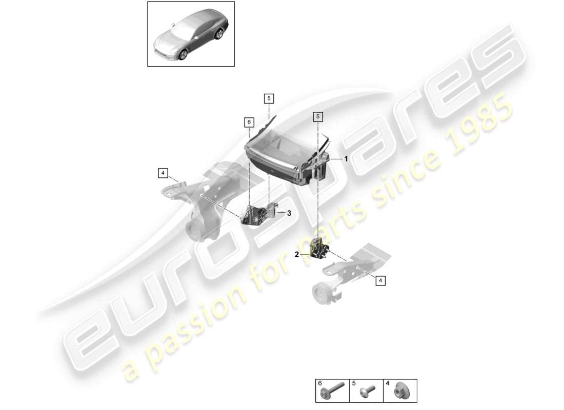 a part diagram from the porsche panamera parts catalogue
