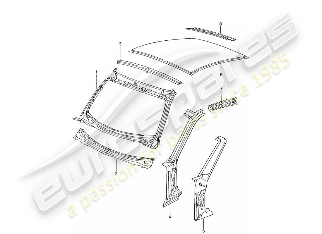 a part diagram from the porsche 996 parts catalogue