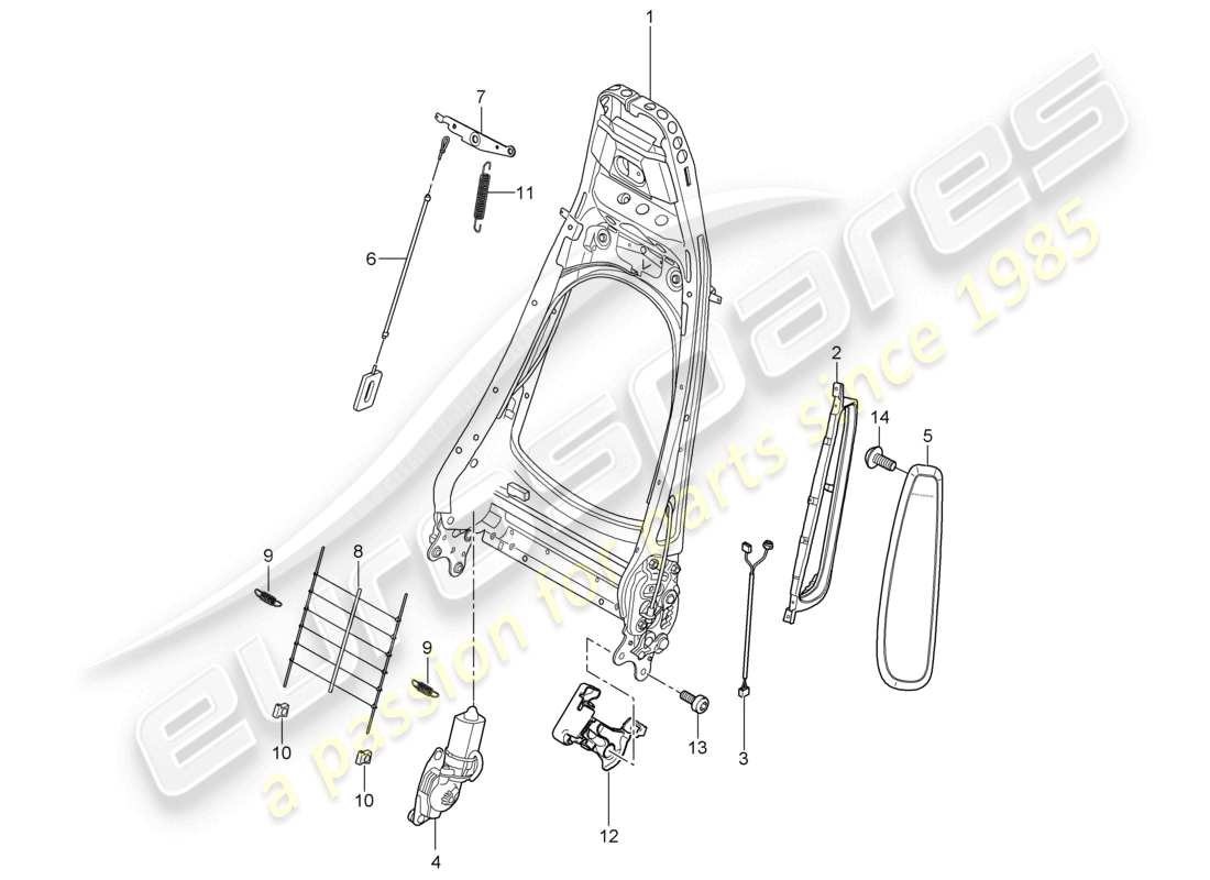 a part diagram from the porsche 2008 (987 boxster) parts catalogue
