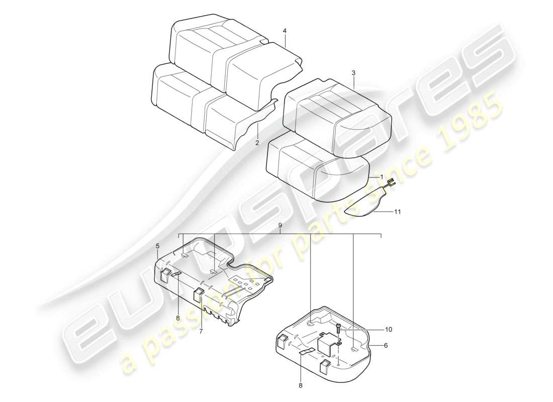 a part diagram from the porsche 2006 (cayenne e1 9pa) parts catalogue