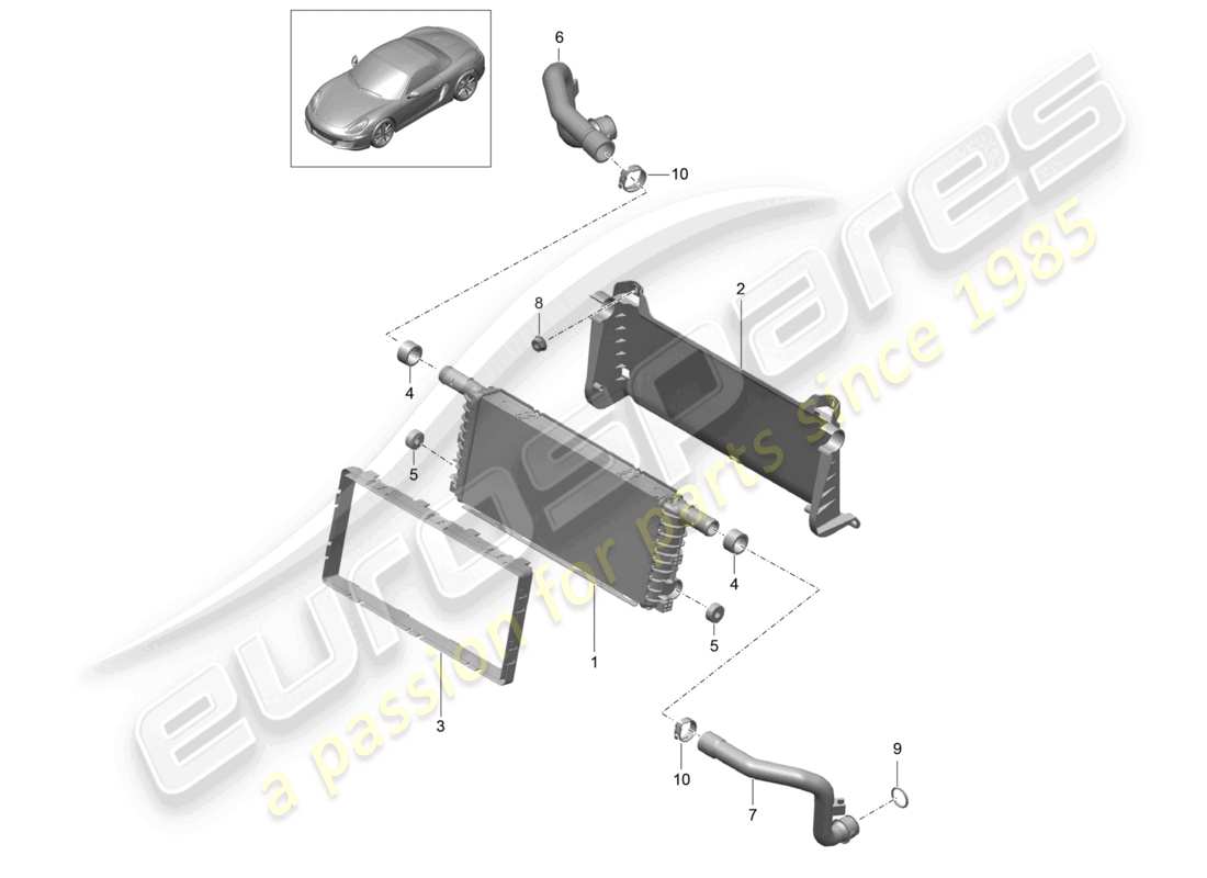 a part diagram from the porsche 2012 (981 boxster) parts catalogue