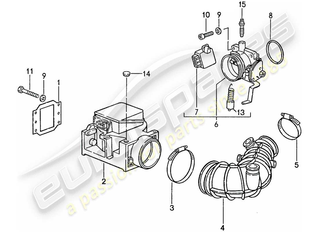 a part diagram from the porsche 1991 (944) parts catalogue