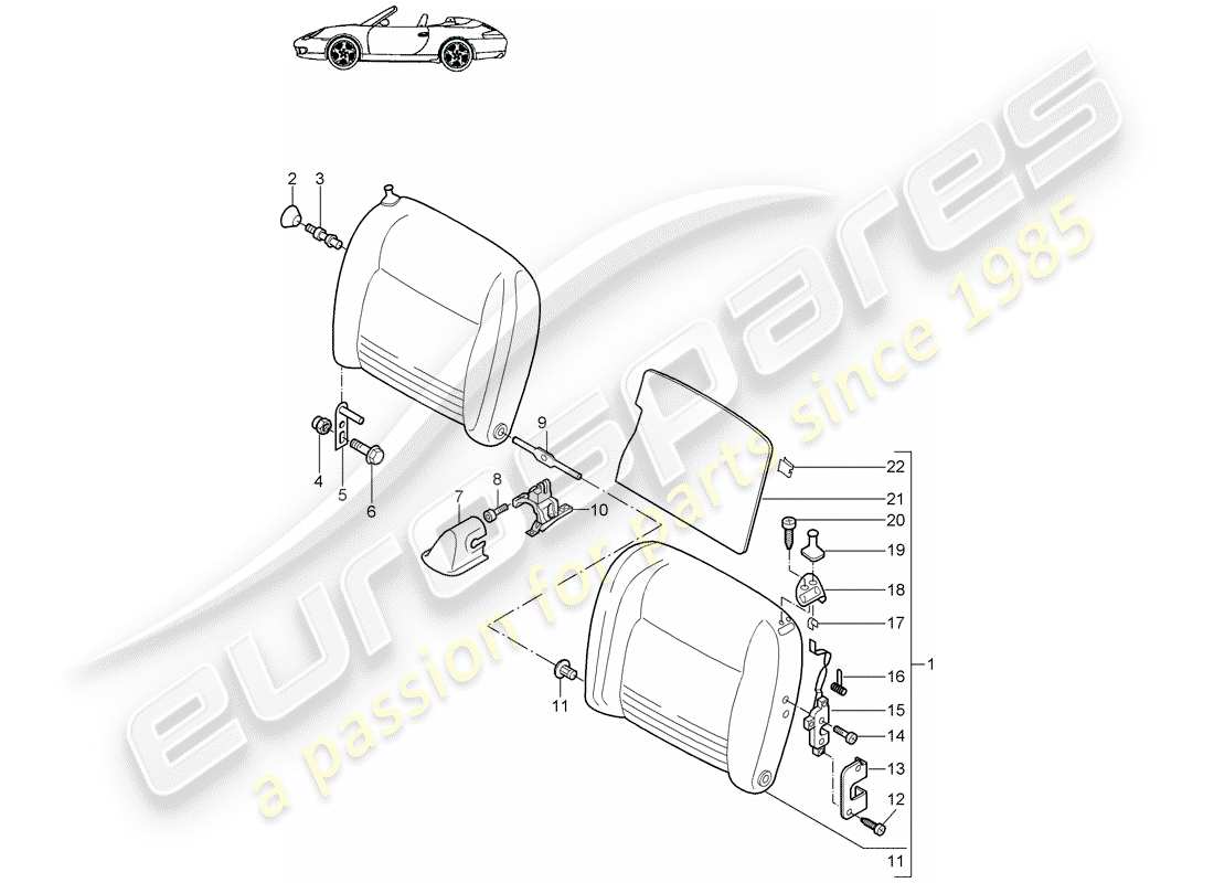 a part diagram from the porsche 2004 (996) parts catalogue