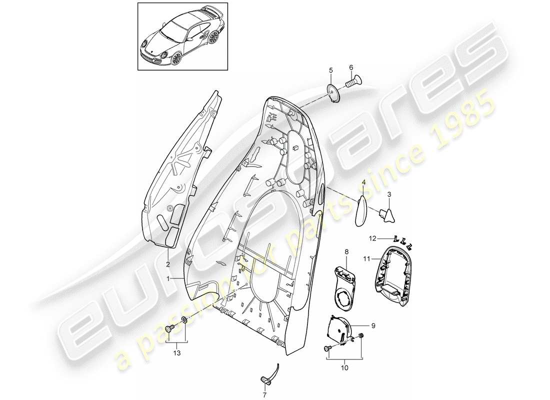 a part diagram from the porsche 997 parts catalogue