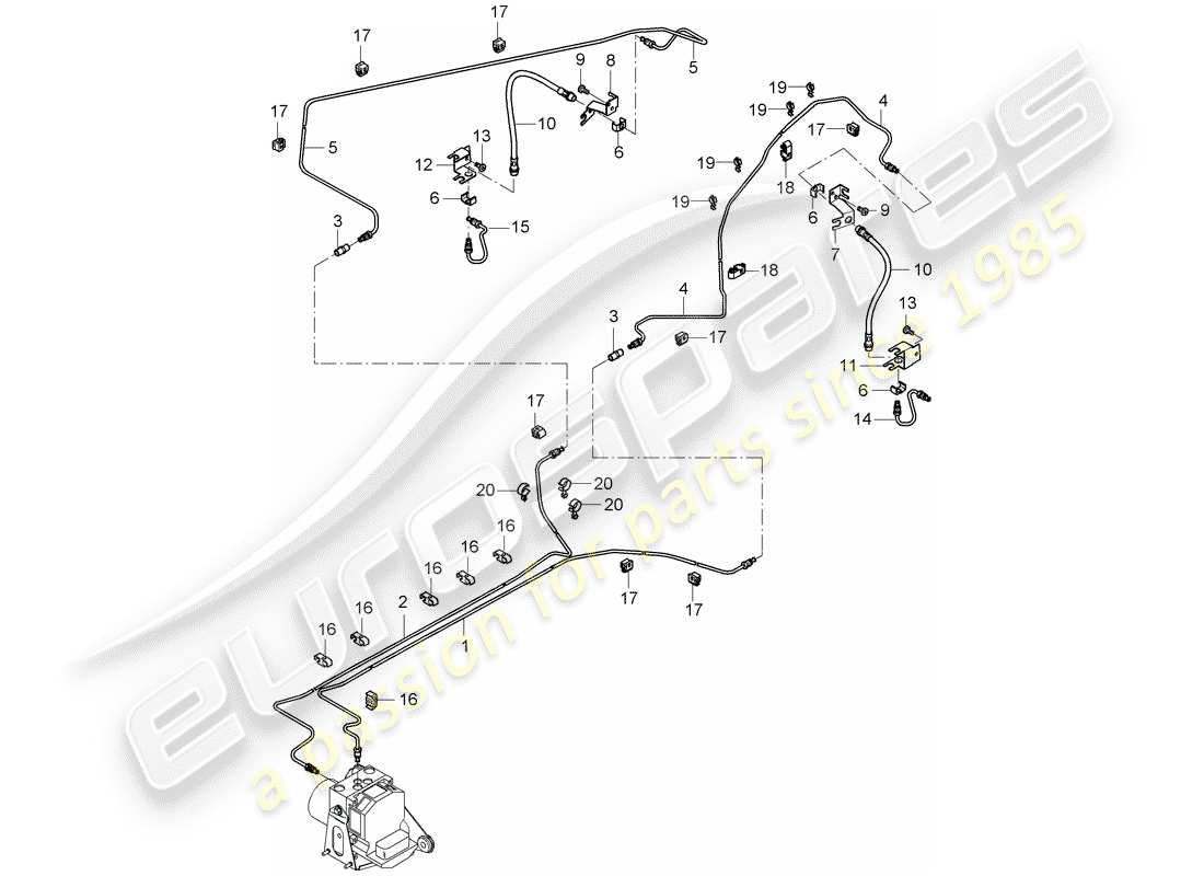 a part diagram from the porsche carrera gt parts catalogue