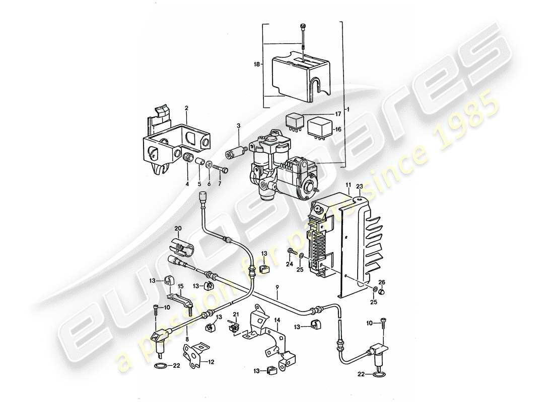 a part diagram from the porsche 1993 (928) parts catalogue