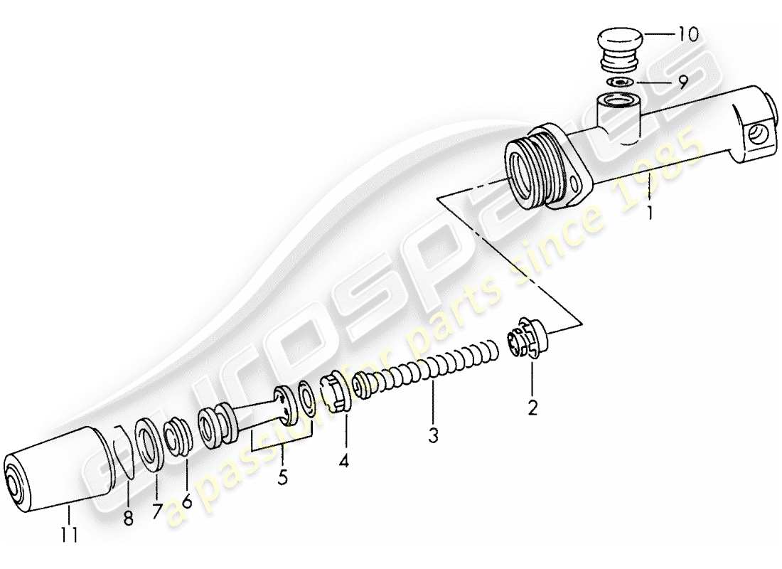 a part diagram from the porsche 1966 (911/912) parts catalogue