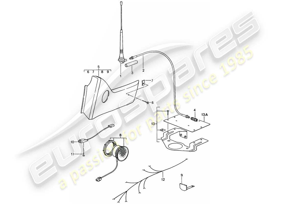 a part diagram from the porsche 993 parts catalogue