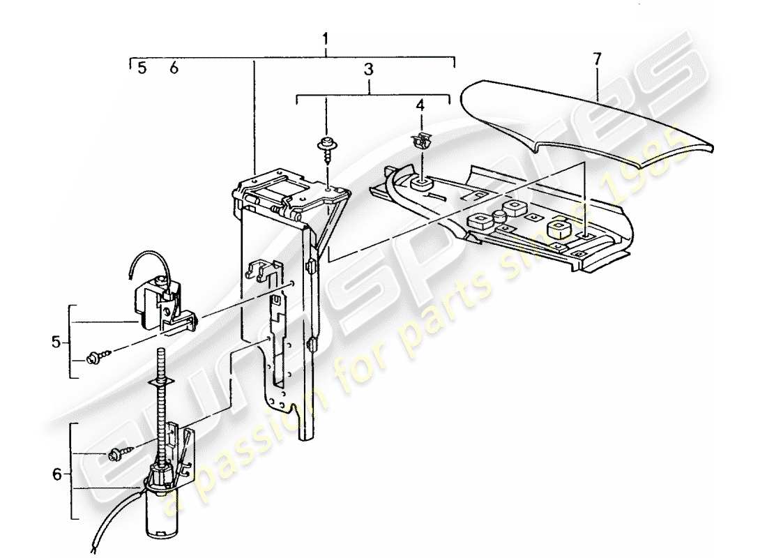 a part diagram from the porsche 2002 (996) parts catalogue