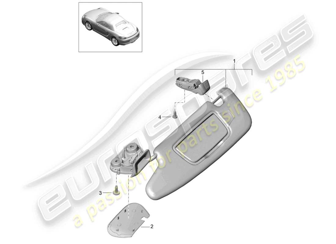 a part diagram from the porsche 2015 (981 boxster) parts catalogue
