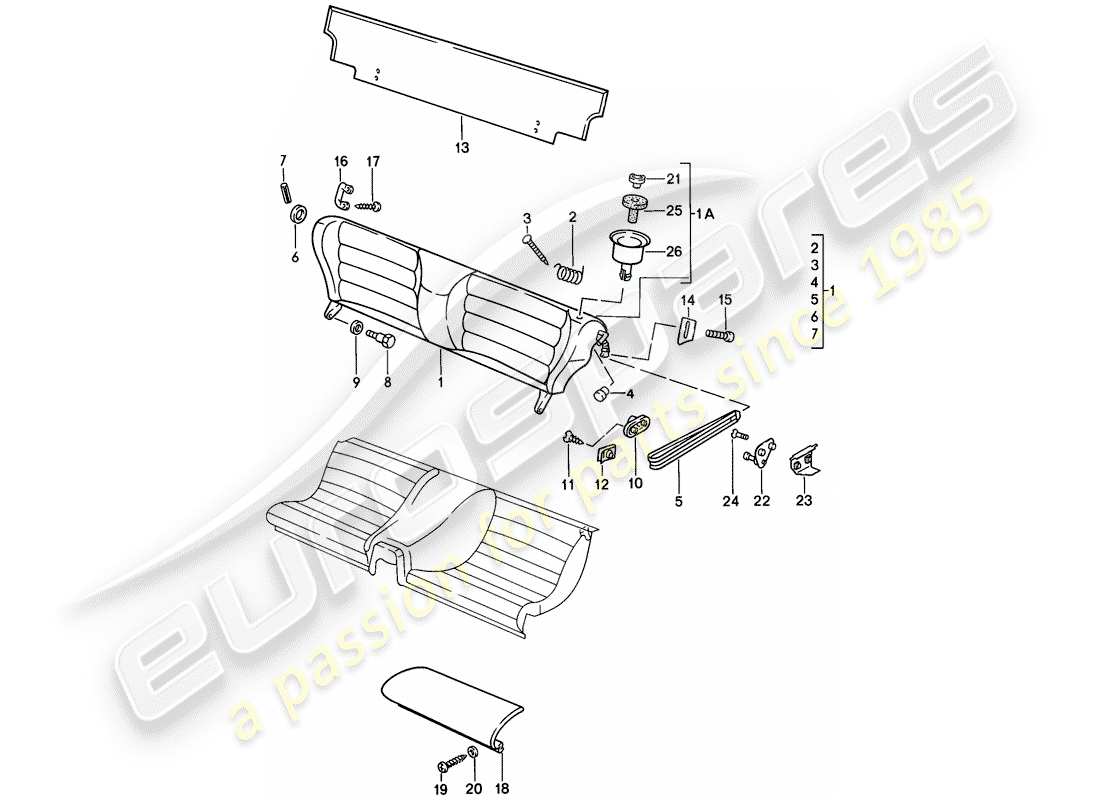 a part diagram from the porsche 944 parts catalogue