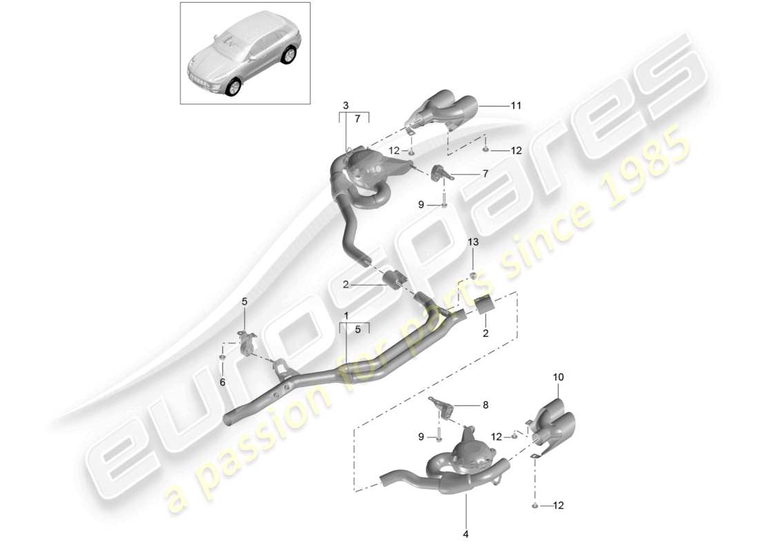 a part diagram from the porsche macan parts catalogue