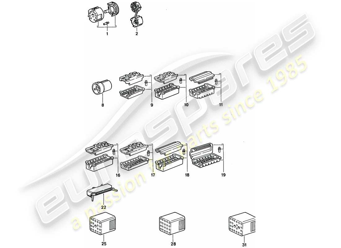 VIEW PARTS DIAGRAMS FROM THE PORSCHE 968 PARTS CATALOGUE a part diagram from the porsche 968 parts catalogue
