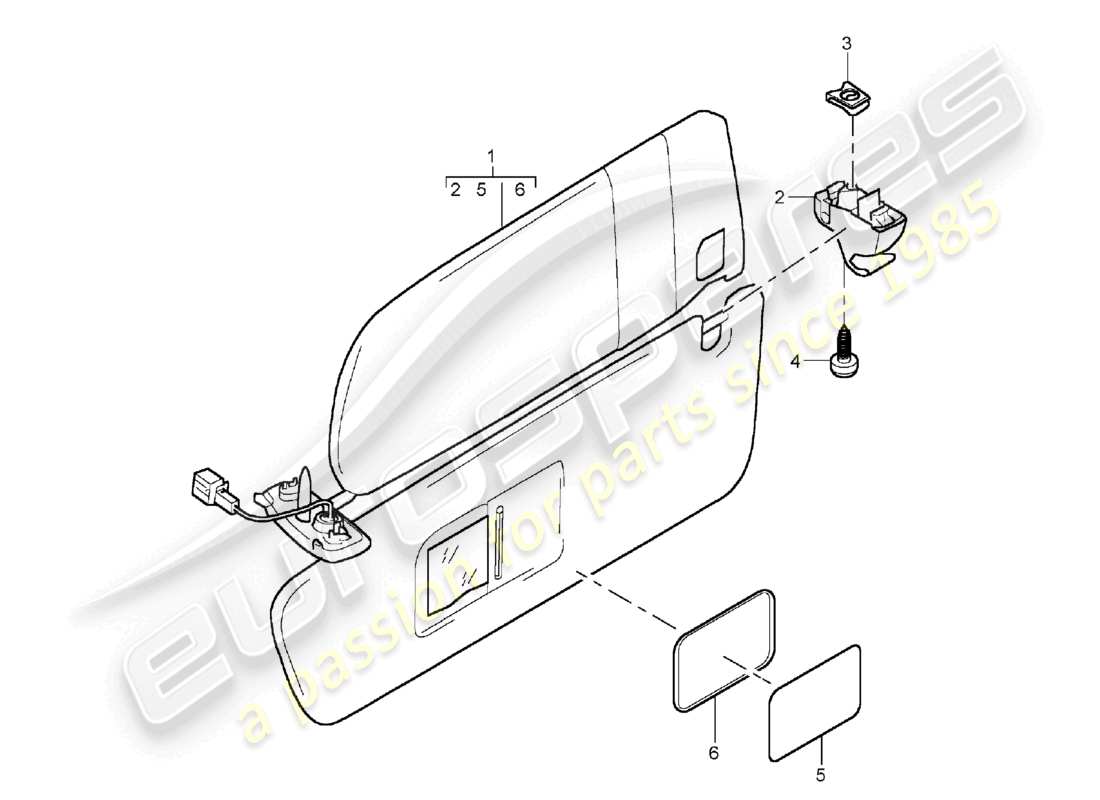 a part diagram from the porsche 2005 (cayenne e1 9pa) parts catalogue