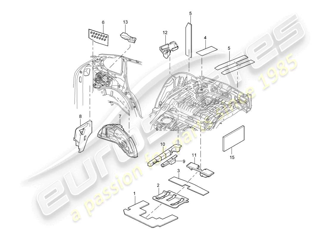 a part diagram from the porsche 2003 (cayenne e1 9pa) parts catalogue