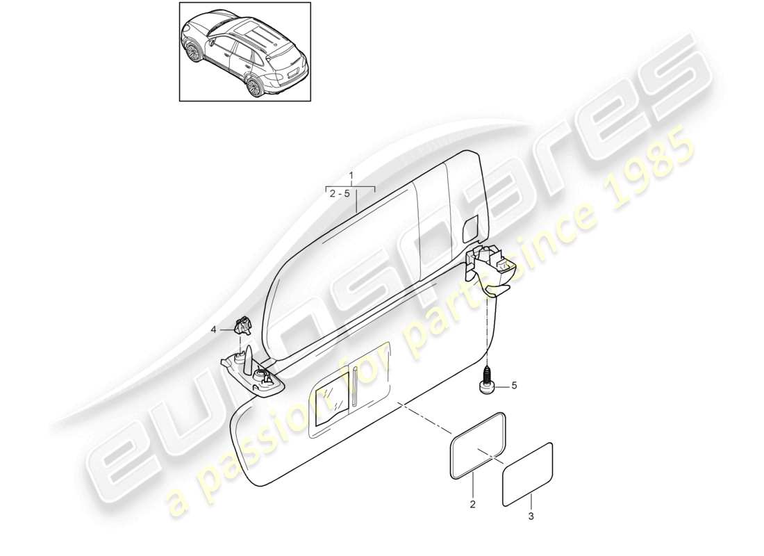 a part diagram from the porsche cayenne parts catalogue