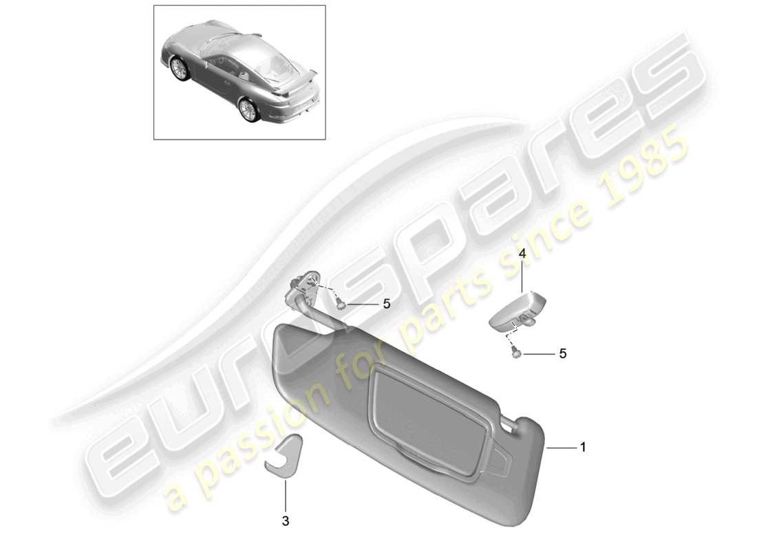 a part diagram from the porsche 2018 (991-2 r/gt3/rs) parts catalogue