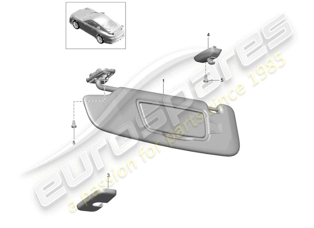 a part diagram from the porsche 2015 (991-1 r/gt3/rs) parts catalogue