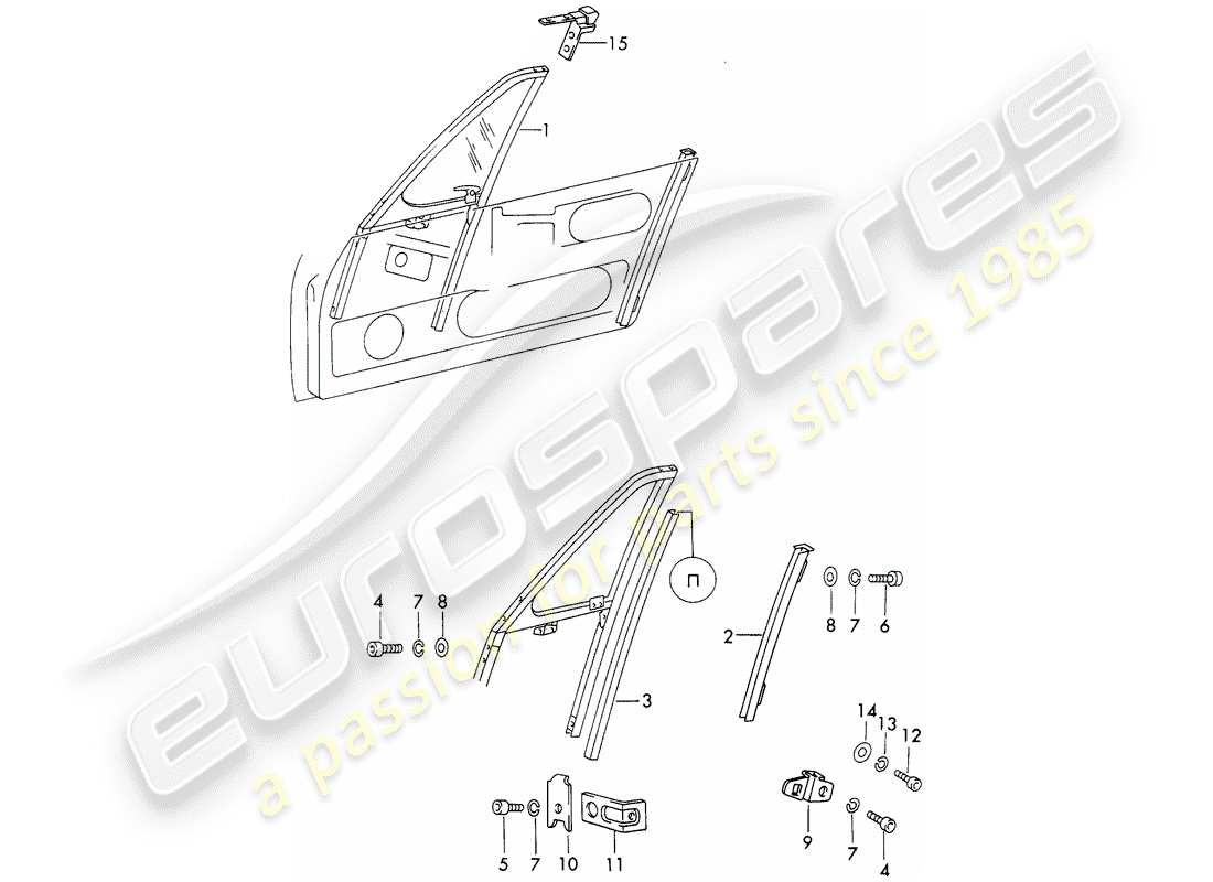 a part diagram from the porsche 1968 (911/912) parts catalogue