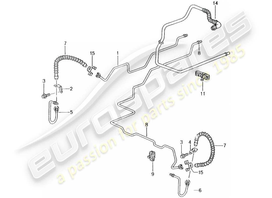 a part diagram from the porsche 996 parts catalogue
