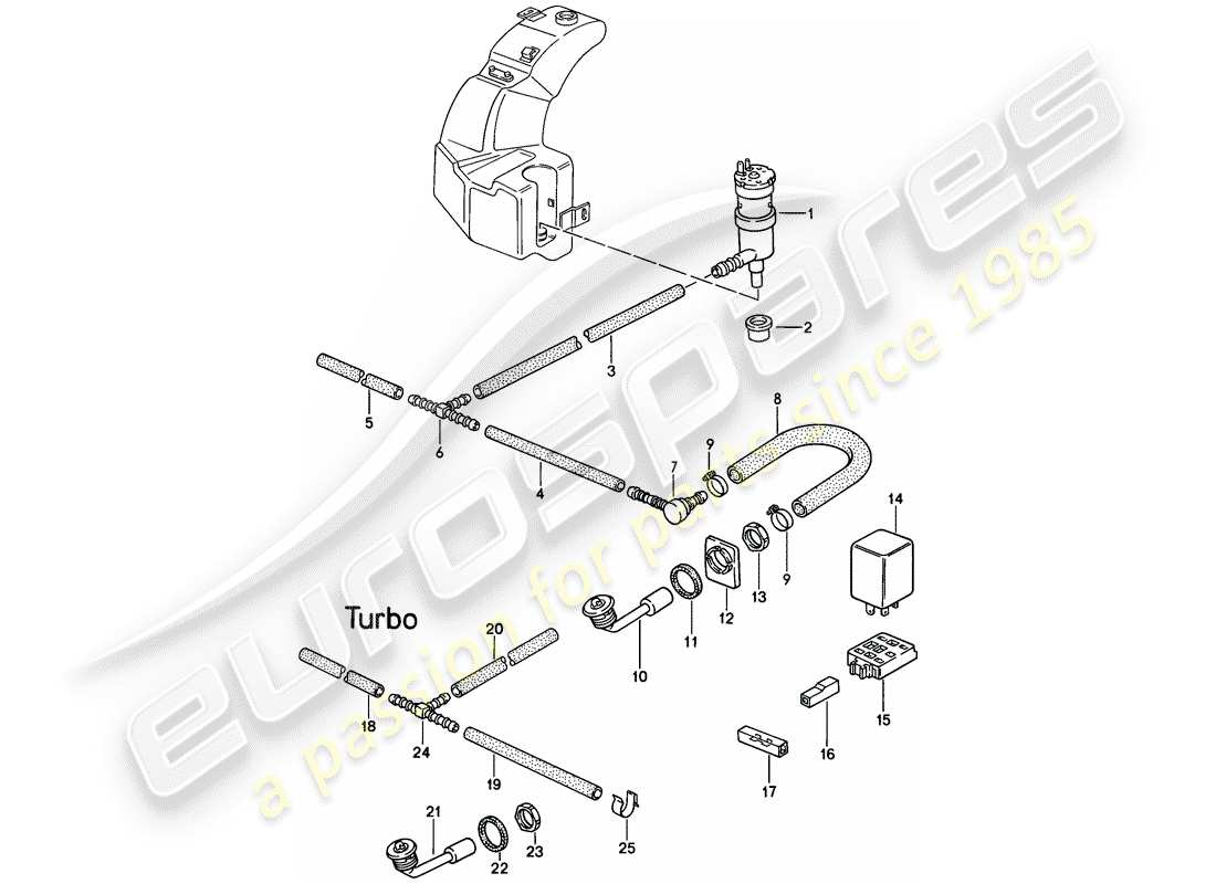 a part diagram from the porsche 1986 (944) parts catalogue