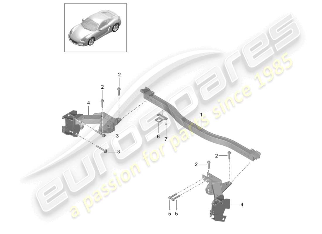 a part diagram from the porsche 2015 (981 cayman) parts catalogue