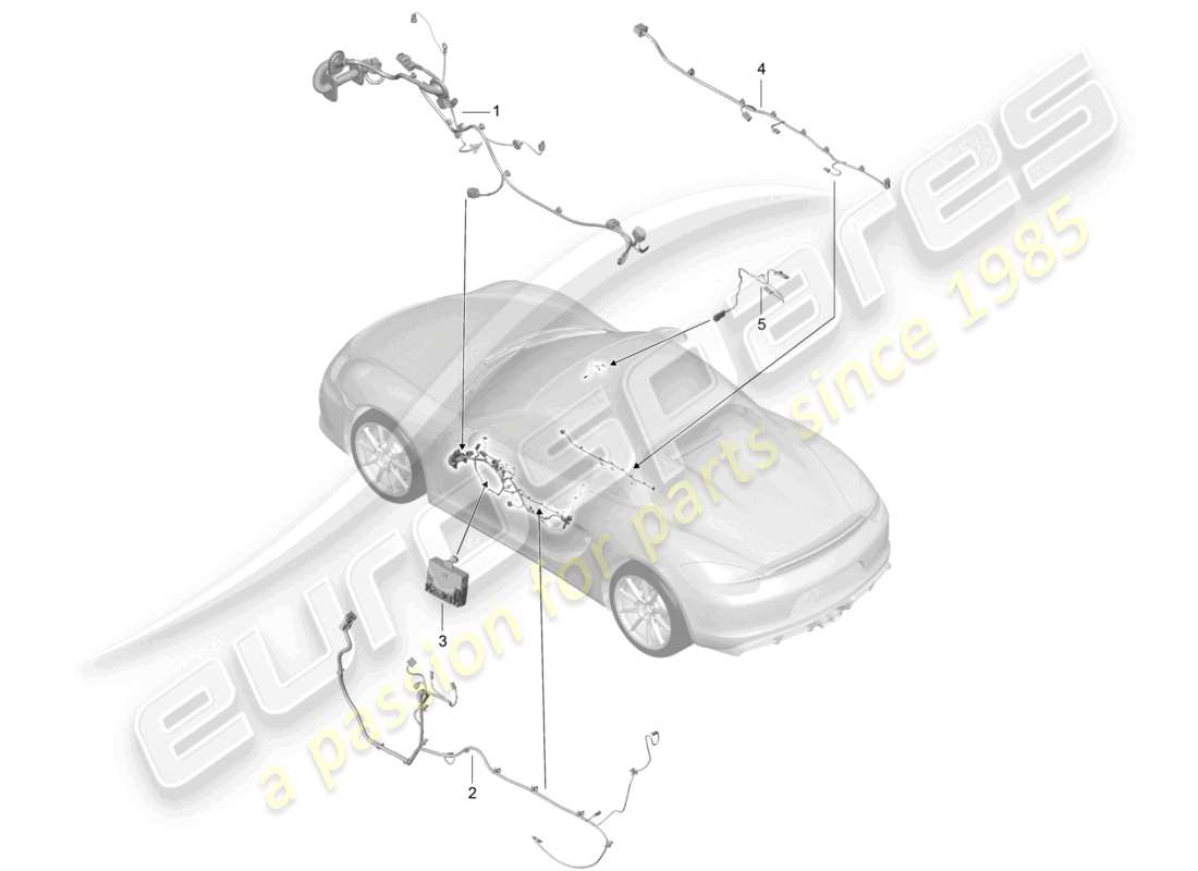 a part diagram from the porsche 2016 (981 boxster spyder) parts catalogue