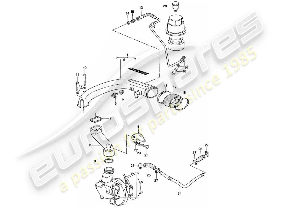 a part diagram from the porsche 924 parts catalogue