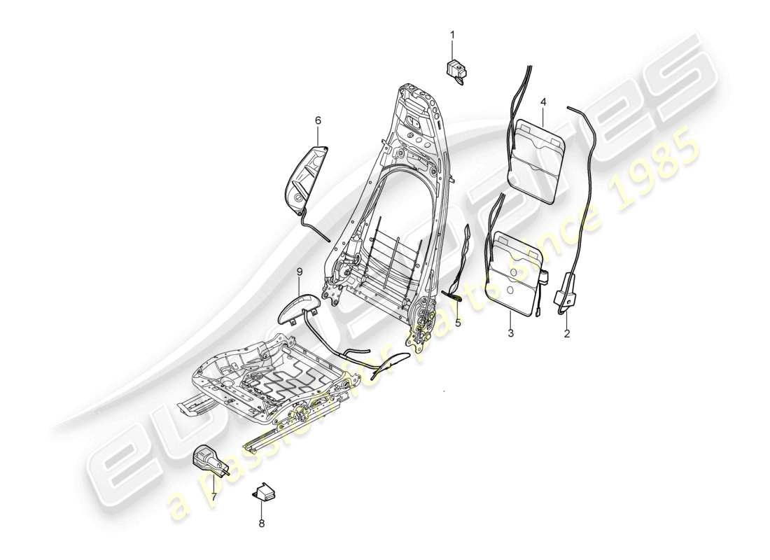 a part diagram from the porsche 2007 (987 cayman) parts catalogue
