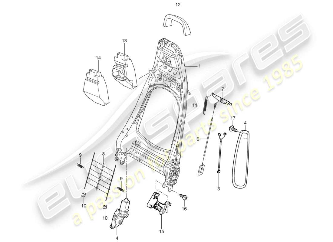a part diagram from the porsche 2007 (987 cayman) parts catalogue