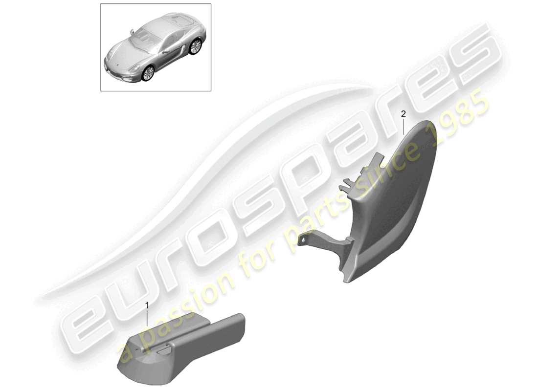 a part diagram from the porsche 2015 (981 cayman) parts catalogue
