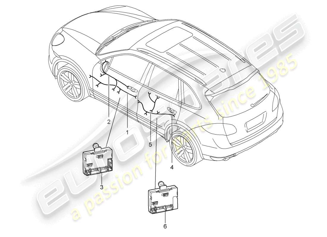 a part diagram from the porsche 2016 (cayenne e2 92a) parts catalogue