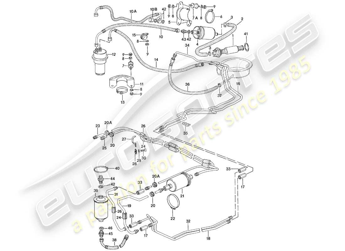 a part diagram from the porsche 1978 (924) parts catalogue