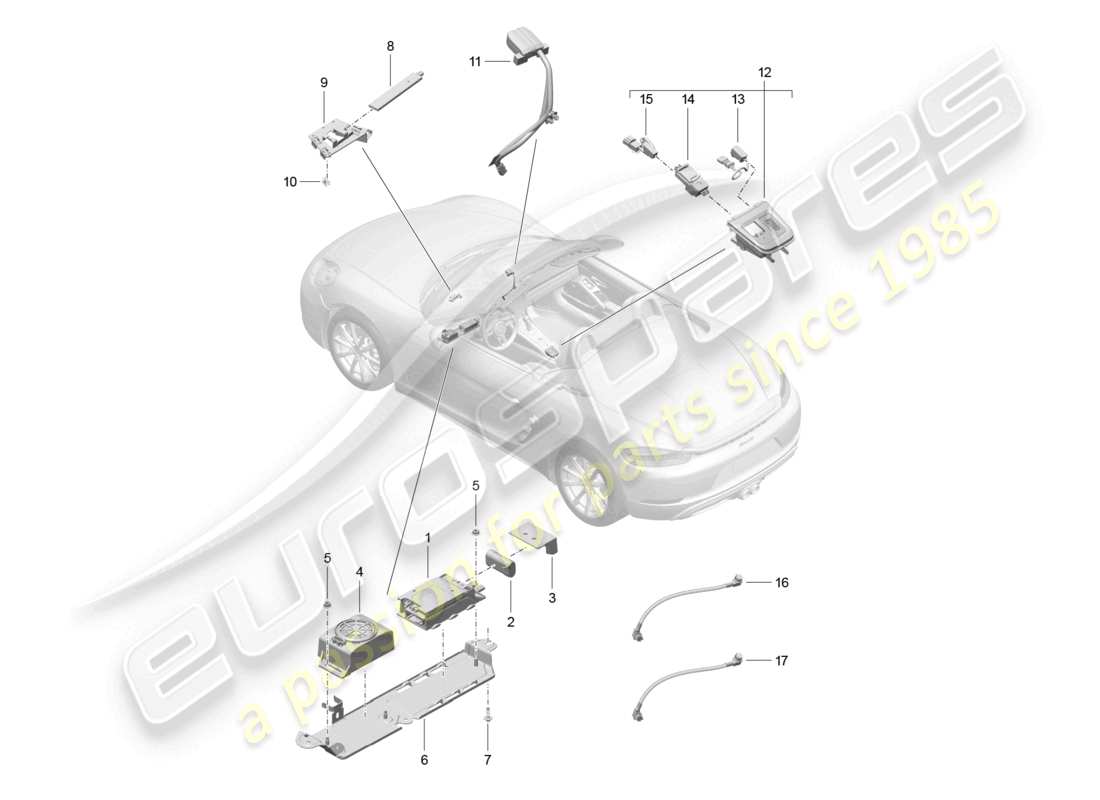 a part diagram from the porsche boxster parts catalogue