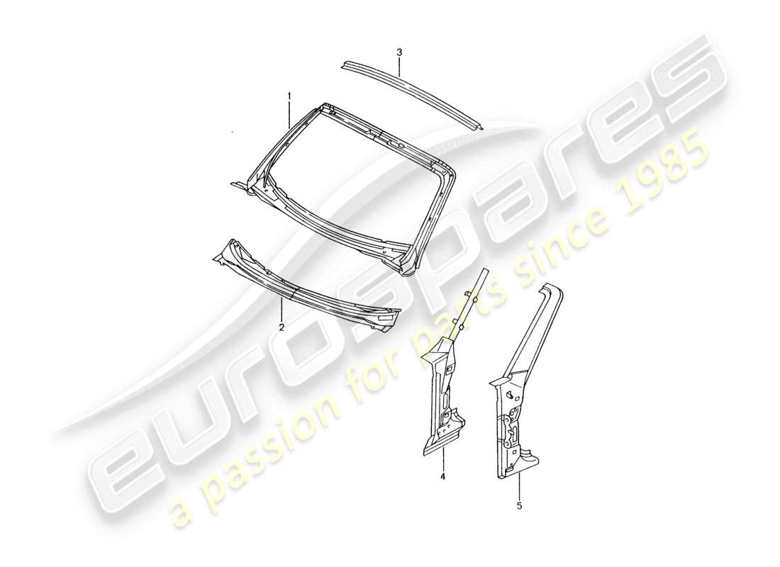 a part diagram from the porsche 2004 (986 boxster) parts catalogue
