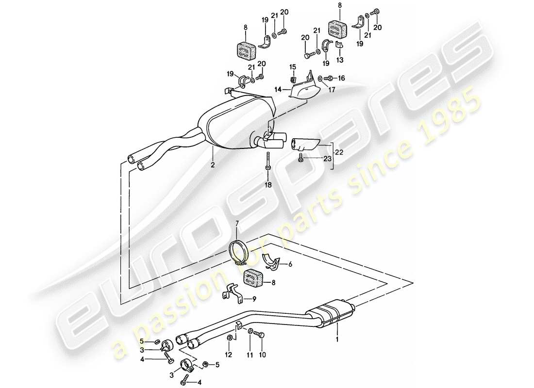 a part diagram from the porsche 1986 (928) parts catalogue