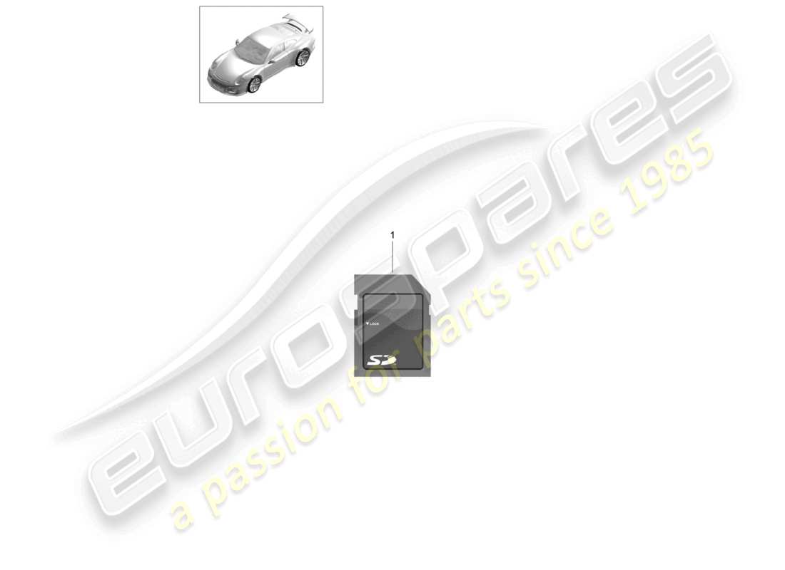 a part diagram from the porsche 2017 (991-2 r/gt3/rs) parts catalogue