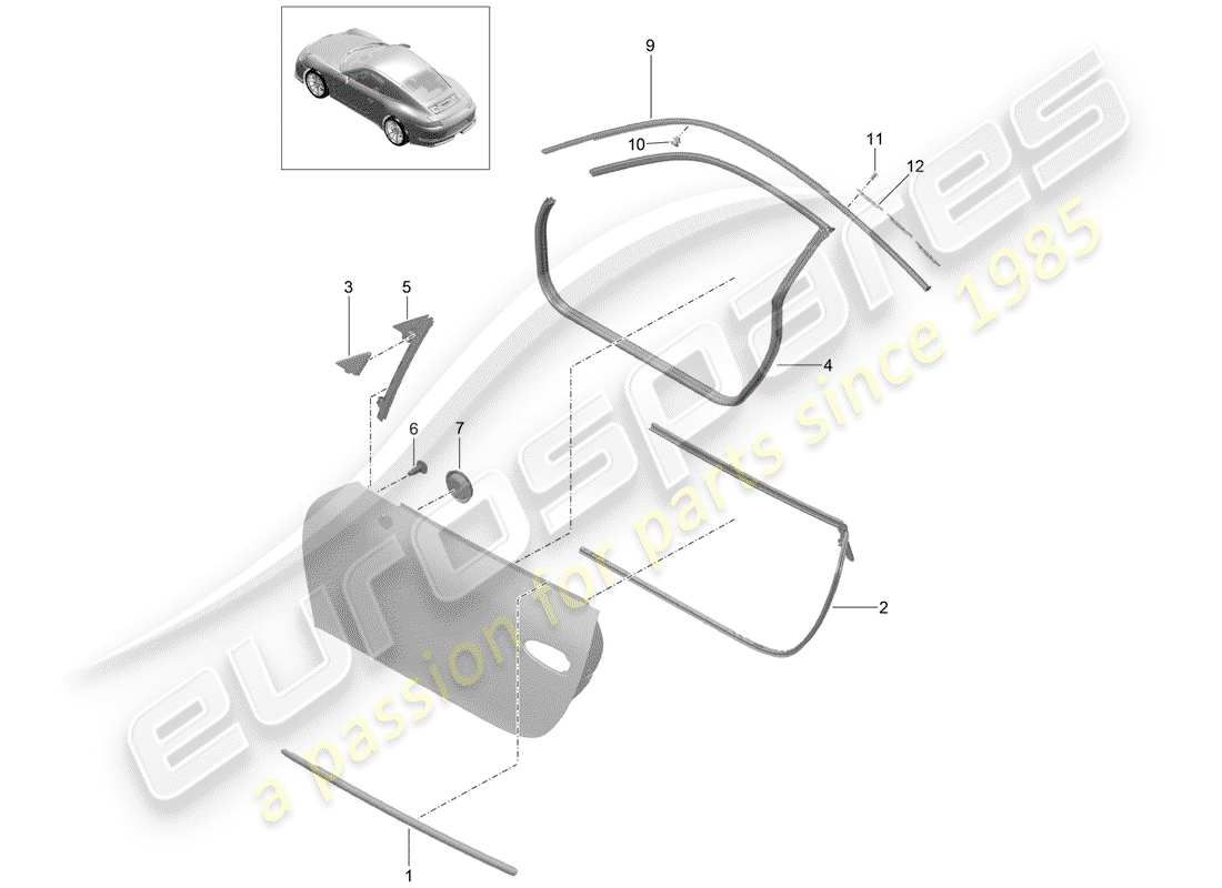 VIEW PARTS DIAGRAMS FROM THE PORSCHE 991 PARTS CATALOGUE a part diagram from the porsche 991 parts catalogue