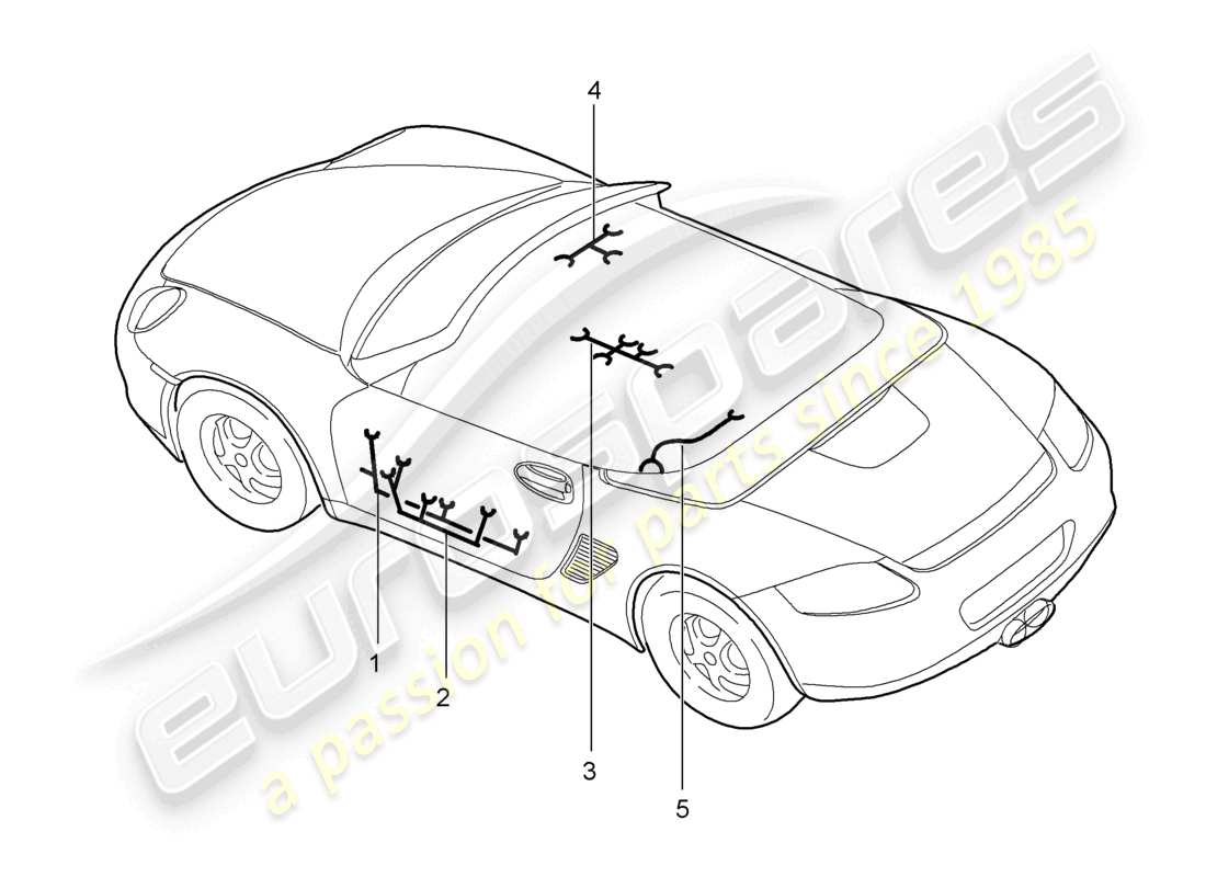 a part diagram from the porsche 2012 (987 boxster) parts catalogue