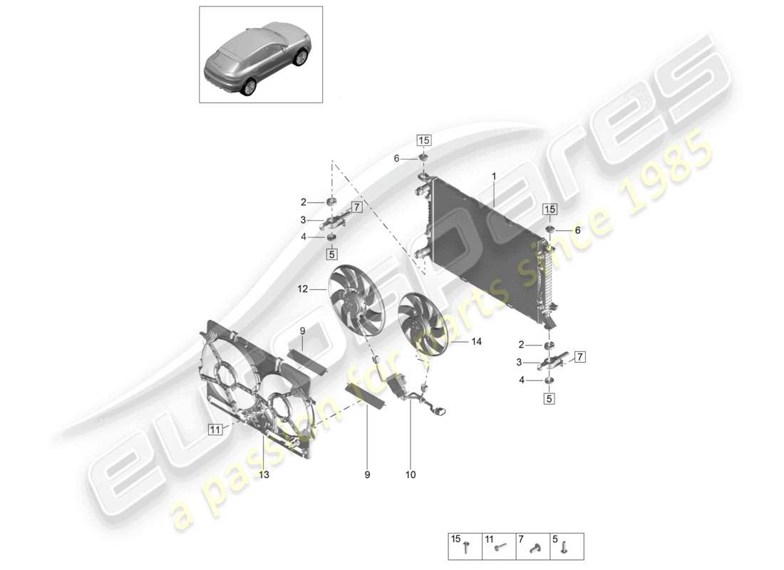 VIEW PARTS DIAGRAMS FROM THE PORSCHE MACAN PARTS CATALOGUE a part diagram from the porsche macan parts catalogue