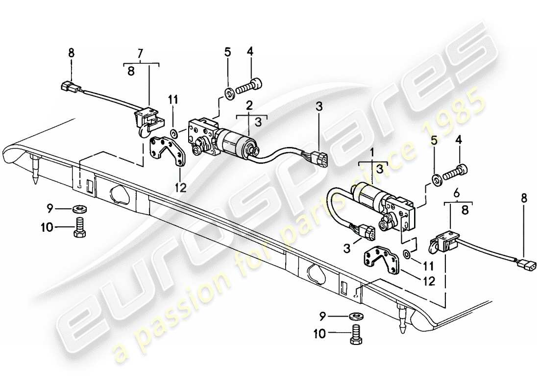 a part diagram from the porsche 911 parts catalogue
