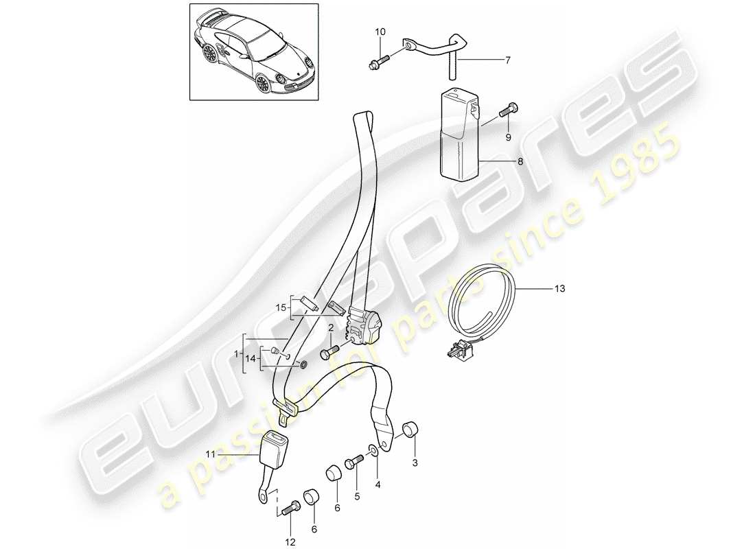 a part diagram from the porsche 997 parts catalogue