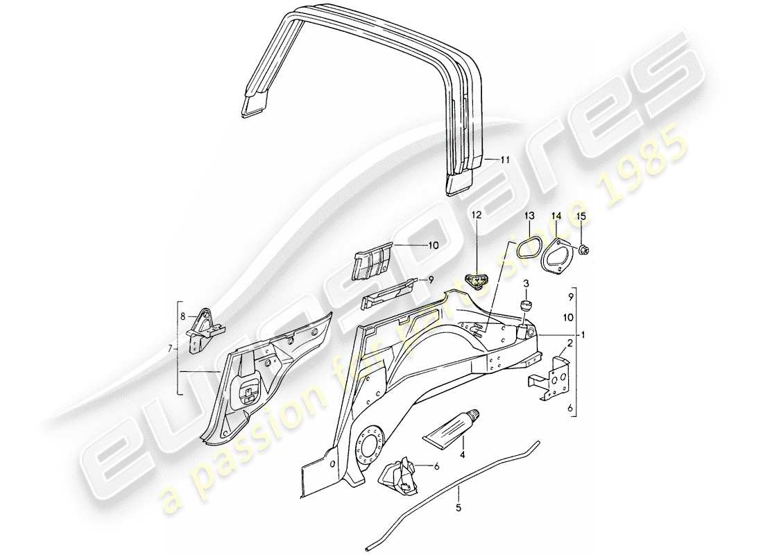 a part diagram from the porsche 964 parts catalogue