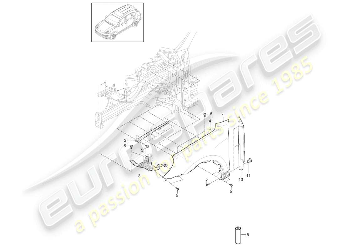 a part diagram from the porsche 2015 (cayenne e2 92a) parts catalogue