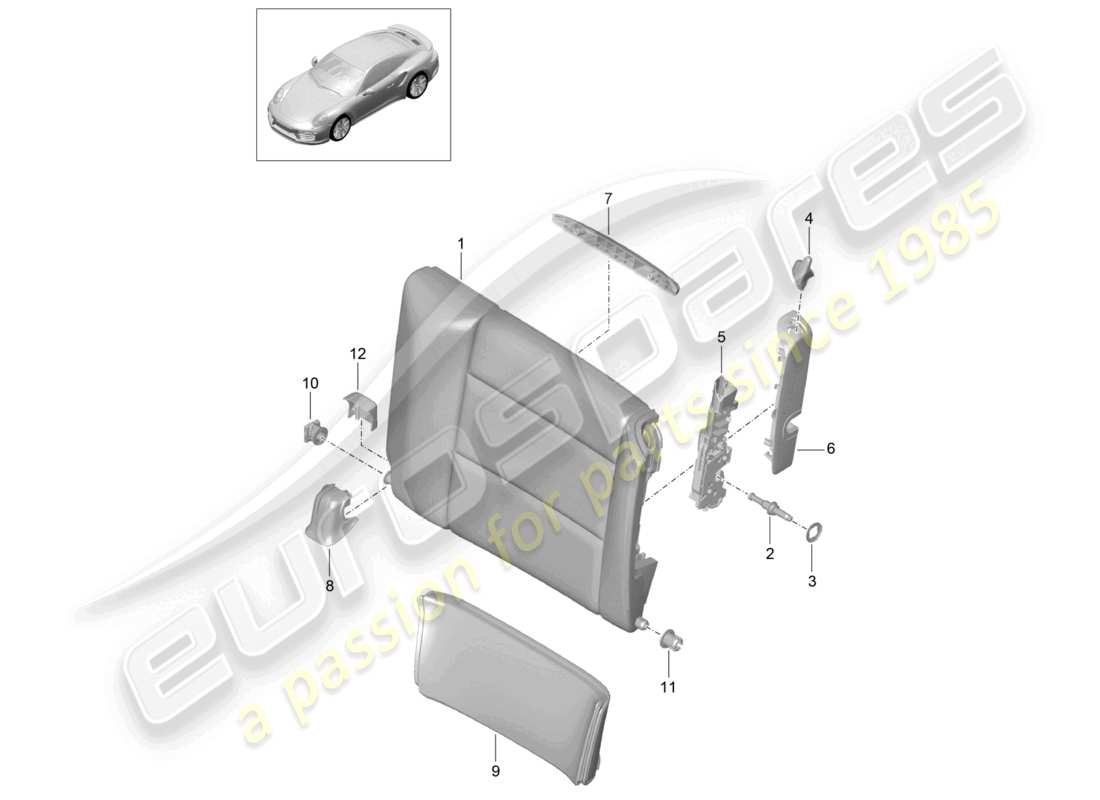 a part diagram from the porsche 991 parts catalogue