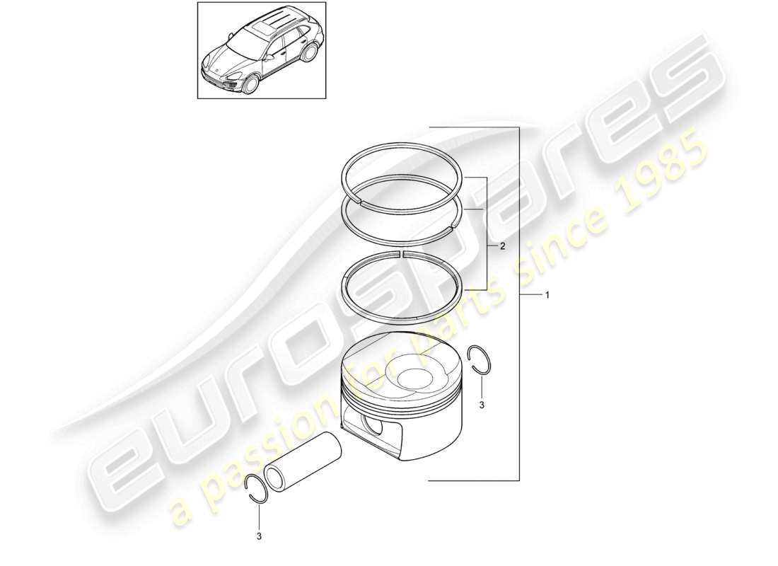 a part diagram from the porsche 2013 (cayenne e2 92a) parts catalogue