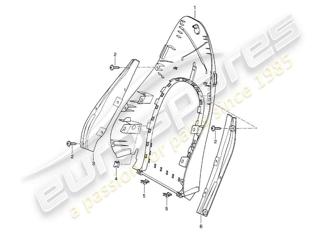 a part diagram from the porsche 1998 (986 boxster) parts catalogue