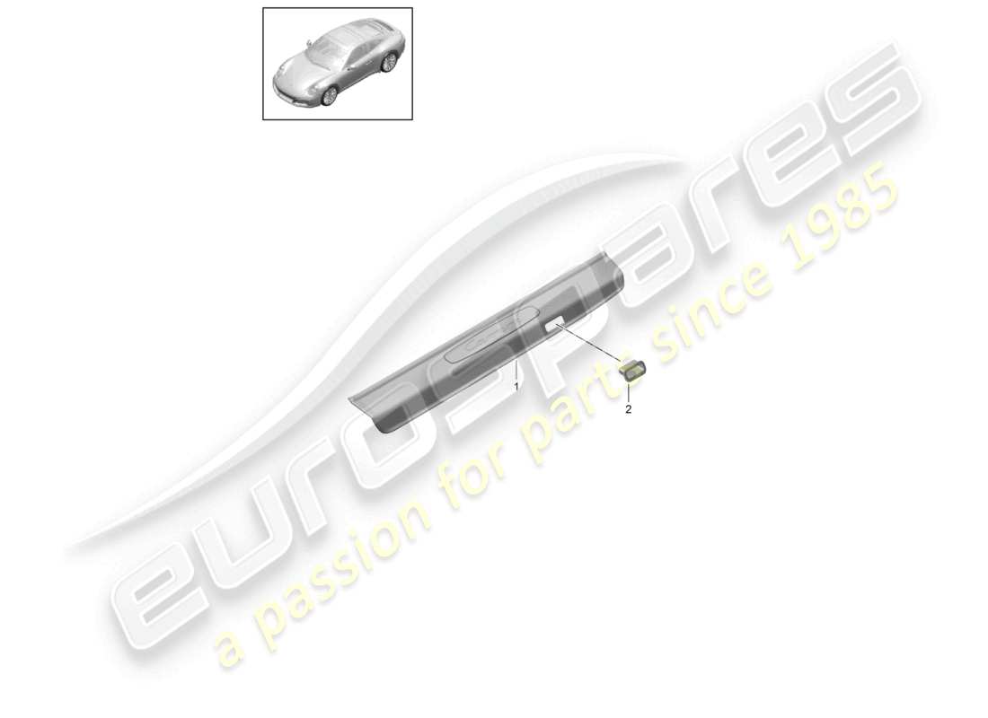 a part diagram from the porsche 2019 (991-2) parts catalogue