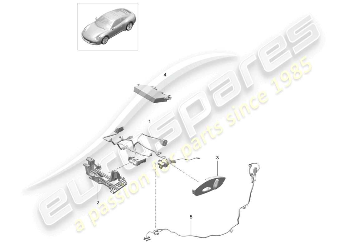 a part diagram from the porsche 991 parts catalogue